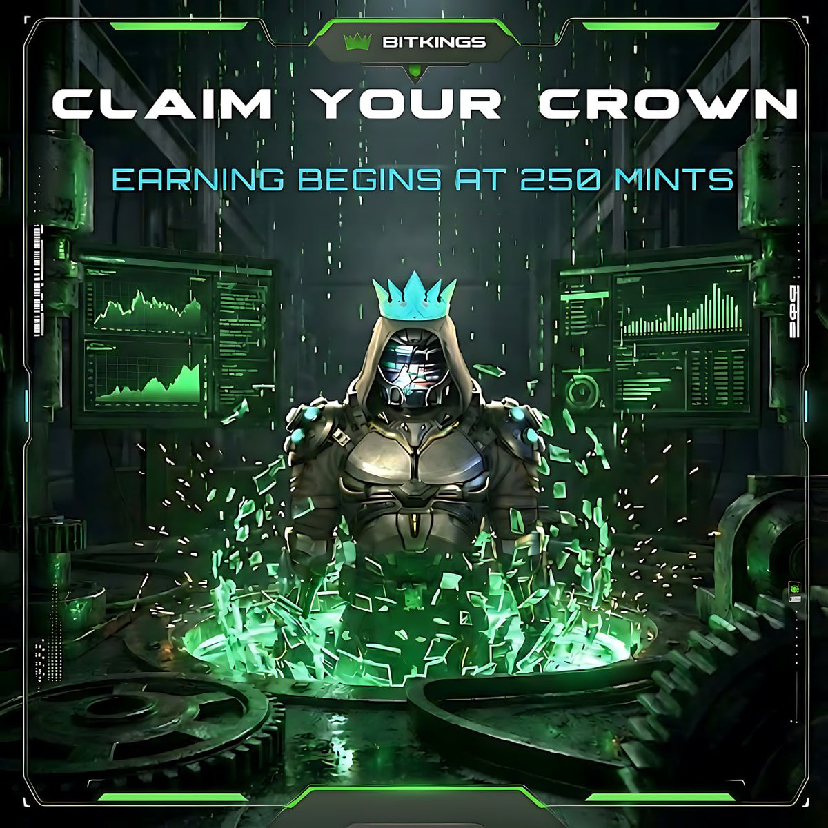 Most projects tell stories.
BitKings builds an economy.
And from that economy, a story rises - forged, not told.

Your identity earns.
Your yield compounds.
Your power scales.

This is what NFTs were meant to be.
Claim your Crown, King 👑