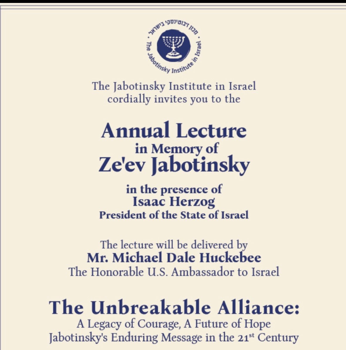 Betar_USA's tweet image. Zeev Jabotinsky annual event to be Hosted at Presidents house with @USAmbIsrael January 26! Jewish strength and Zionism to be celebrated!