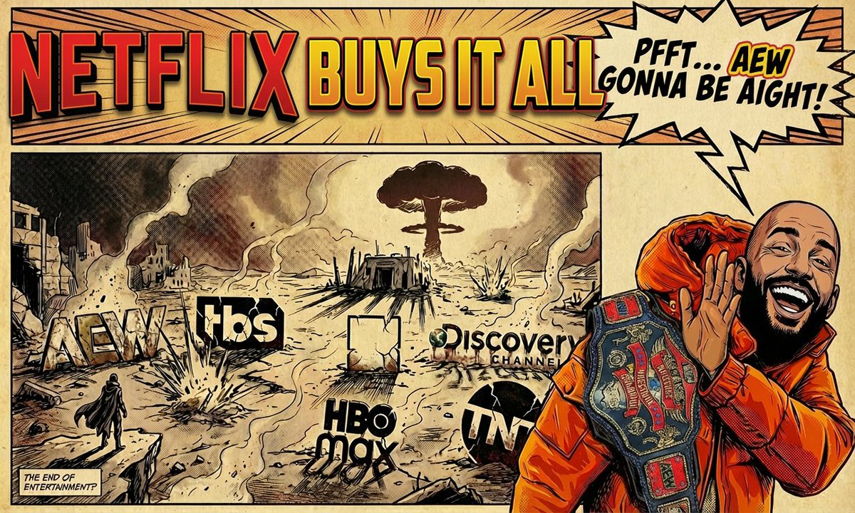I break down what the Netflix–Warner Bros. merger means for: 
-<a href="/AEW/">All Elite Wrestling</a>’s TV future on TBS/TNT!
-<a href="/WWE/">WWE</a> and Netflix’s growing partnership
-How this spin-off could change legacy TV forever
-The next phase of the Wrestling Wars: 
Netflix / WWE vs AEW / Discovery

youtu.be/gCxm4uMdyqU