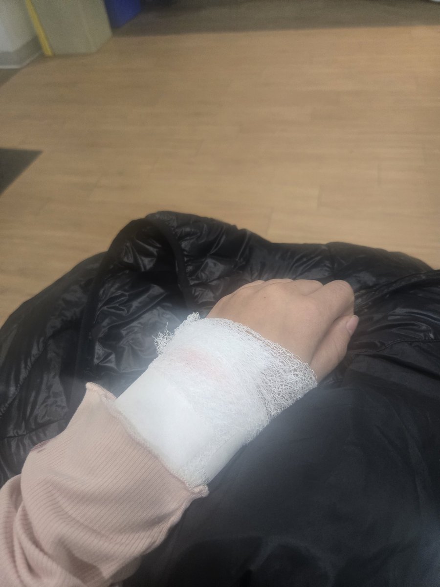 I was watching my friend's dog and he attacked my dog.And they got in a dog fight.And I tried breaking up and I got attacked now i'm at the hospital