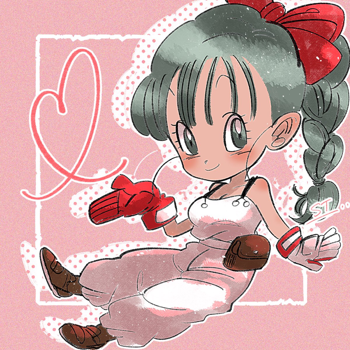 めっちゃ初期からフォローしてくれてるフォロワーさんへのイラスト❤️
デフォルメ初期ブルマ💋