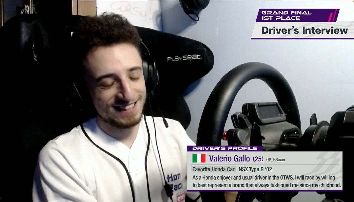 valeriogallo26's tweet image. Championship winner of the @HondaRacing_eMS 👊🏆

Always wanted to achieve it ever since last year's first event.
I'm honored and thankful to share another success, truly a special one for me ❤️
Credits to the guys from HRC &amp;amp; to all the drivers!
Until next time 🤙

#OPWIN #GT7