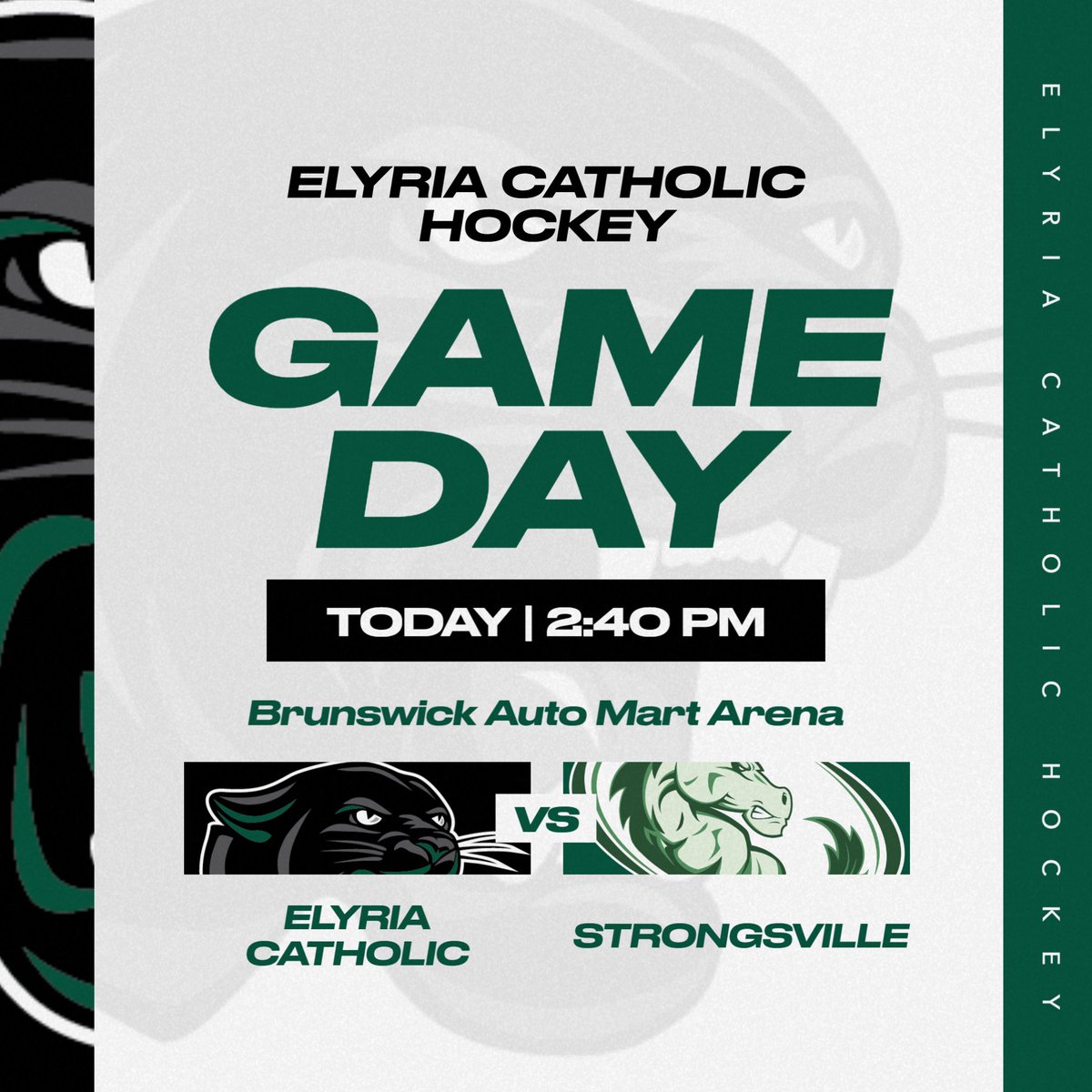 Gameday! The Panthers face Strongsville in a non-league battle at Brunswick Auto Mart Arena.

Let’s go! 🏒🔥