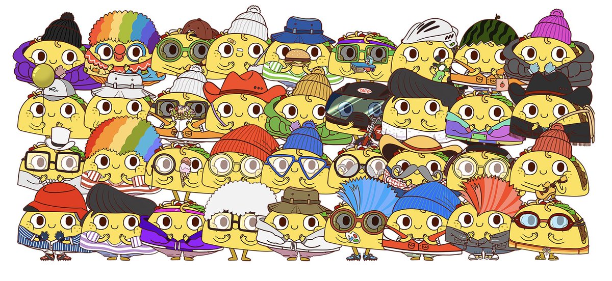 That's the best description of
<a href="/TheTacoTribe/">Taco Tribe ༼ ง ⊙ᴗ⊙｡༽ง 🌮</a> and <a href="/NikosecNFT/">Νίκοσεκ | THE GREEK TACO |</a>