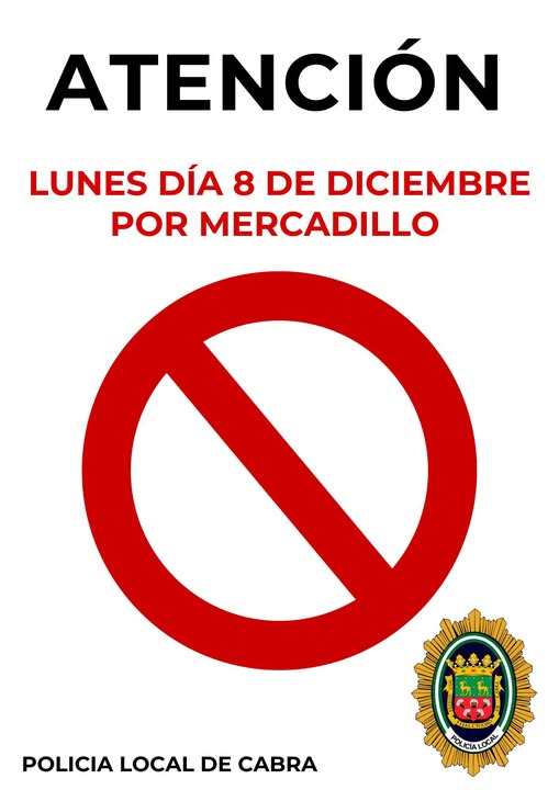 COMPARTIMOS INFORMACIÓN DE LA POLICÍA LOCAL DE CABRA SOBRE APARCAMIENTOS EN ZONA DE MERCADILLO facebook.com/permalink.php?…