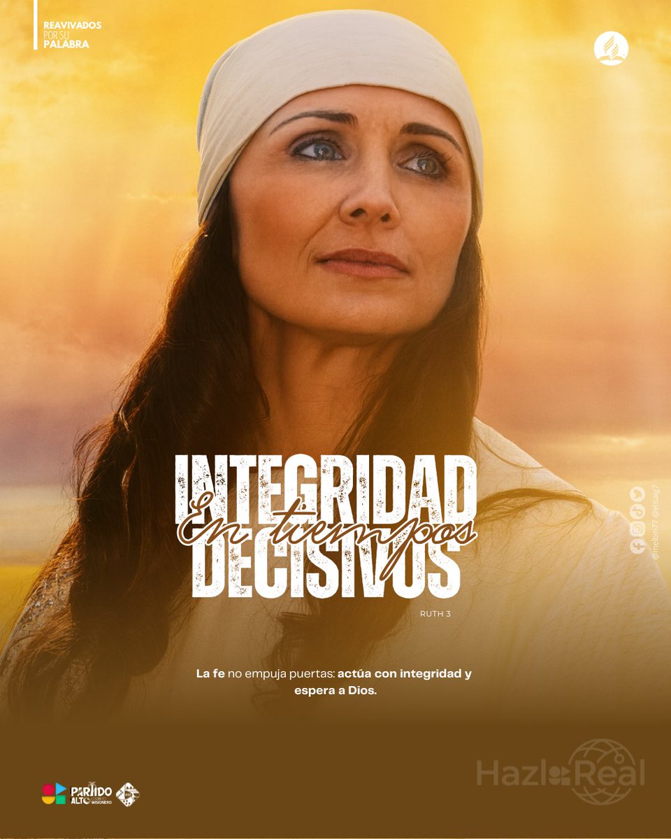 Melbin77's tweet photo. Cuando actuamos con integridad y esperamos en Dios, lo invisible comienza a moverse a nuestro favor.
👉 Rut lo hizo… y Dios abrió puertas que ella nunca imaginó. #HazloReal
#Ruth3
#PrimeroDios #rpsp #rbhw #ÉnfasisEspirituales #Integridad https://t.co/dD2W01JmKp