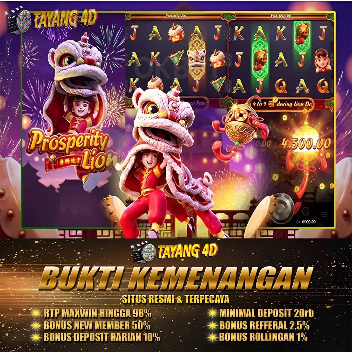 Tayang4D's tweet photo. BONUS MAX 200RB AKUN BARU ANTI B O N C O S 100% MODAL KEMBALI ! 📷 Promo Khusus New Member Bonus 50% di 
Link : https://t.co/0DZACXqUW1
#serverluar #luarnegeri#terpercaya #slotgacorhariini #situsslotgacor https://t.co/BMpze1pAlO