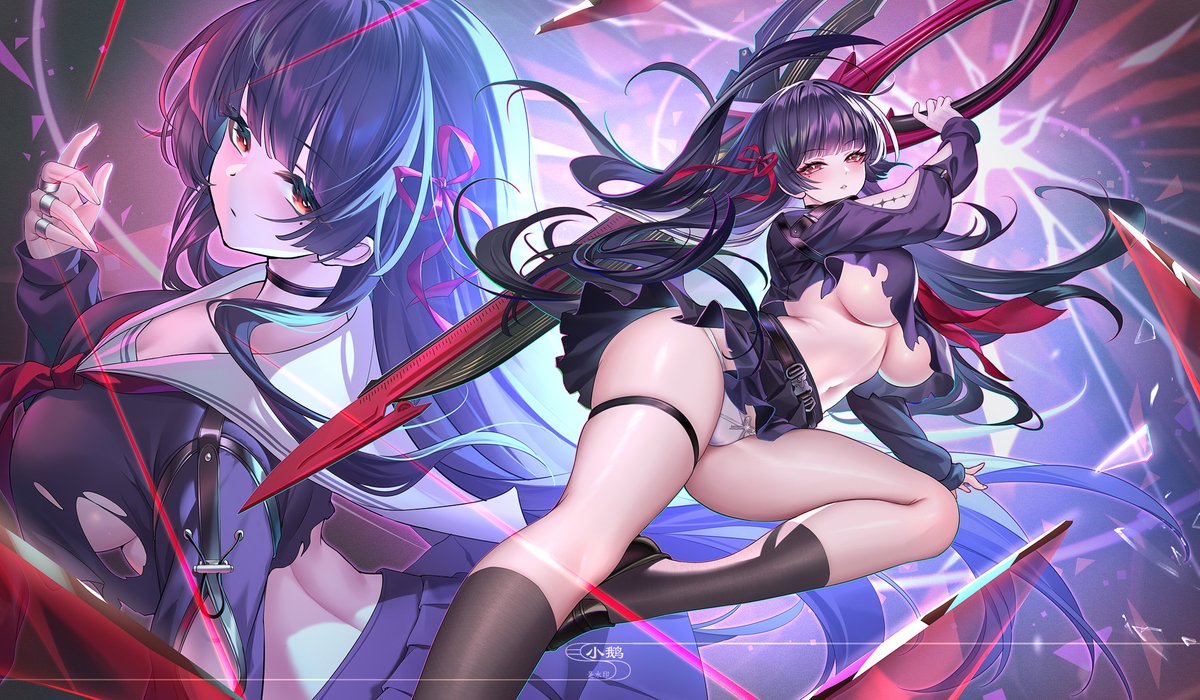 yuexiaoe's tweet photo. 千咲：���丝与红绦的交织 | 月巴小鹅 #pixiv https://t.co/ESpeEKcxEo https://t.co/KZqaipunS0