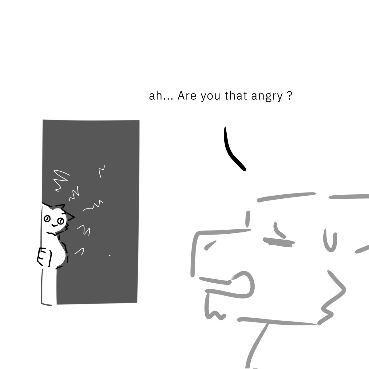 TorchMeow's tweet image. When a cat smells a stranger, it feels unsafe.