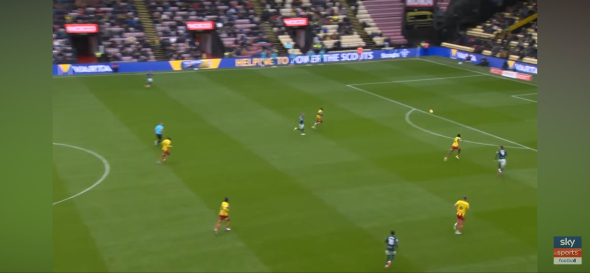 Crewsy's tweet photo. @Watford_Douglas @louorns Fair, with hindsight although looking at these stills, I don’t think he had a choice. Pollock was in no-man’s land and Keben was all over the place. Anyway I’m no expert and at the end of it, the second half was much better and we won! https://t.co/D997ADGUgc