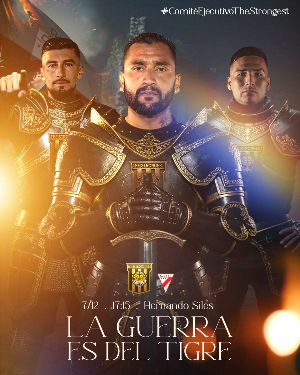 El Tigre nos necesita!
Tiñamos de oro y negro el Siles y juntos vamos a ganar esta guerra. Hoy damos la vida por estos colores! 🖤💛🐯
#Matchday #VamosTigre #ComitéEjecutivoTigre #ComitéEjecutivoTrabajando