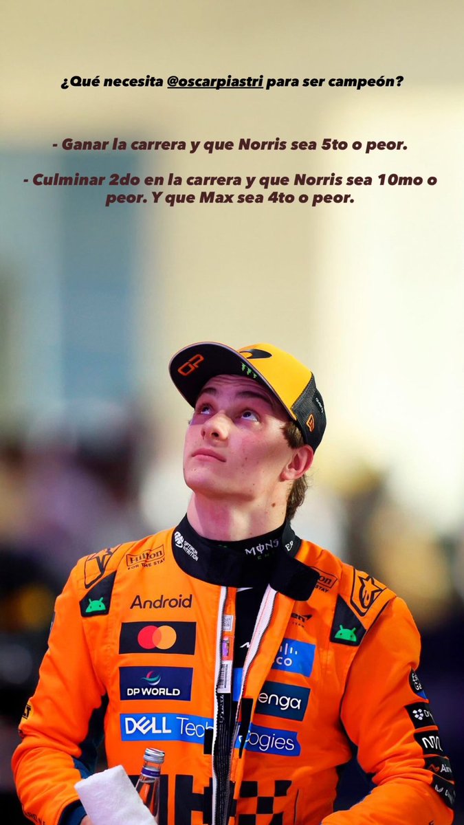 Los escenarios para hoy. #F1