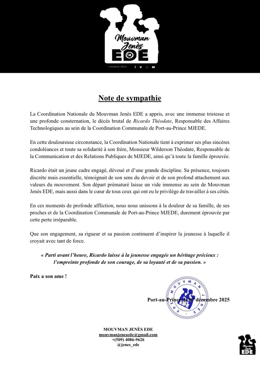 📃 | NOTE DE SYMPATHIE
