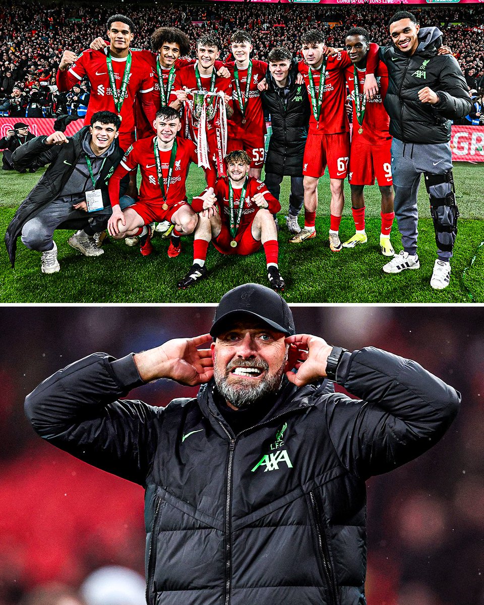 𝐉𝐮̈𝐫𝐠𝐞𝐧 𝐊𝐥𝐨𝐩𝐩 𝐨𝐧 𝐡𝐢𝐬 𝐟𝐚𝐯𝐨𝐮𝐫𝐢𝐭𝐞 𝐟𝐢𝐧𝐚𝐥 𝐰𝐢𝐧 𝐰𝐢𝐭𝐡 𝐋𝐢𝐯𝐞𝐫𝐩𝐨𝐨𝐥 🏆✅:

🗣️ "It ended up being the most beautiful final of my entire life, winning the League Cup with most of the kids being 18 or 19. Virgil played well, so he killed the age