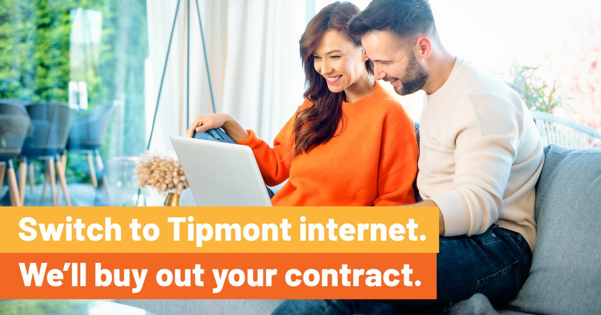 Ready to break up with your internet service provider?
 
Switch to Tipmont internet, and we’ll buy out your contract for up to $250.

Learn more at tipmont.com/buyout.