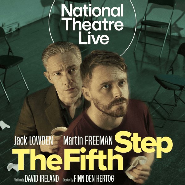 Martin Freeman &amp; Jack Lowden! 🎭 Don't miss "NT Live: The Fifth Step," a darkly funny &amp; critically acclaimed play about recovery &amp; trust. One-night event: Dec 18th! ➡️ abth.uk/fKjRSn