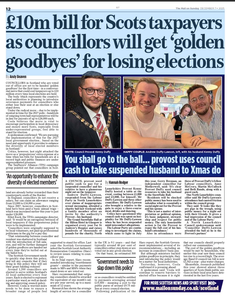 Families can’t afford heating or groceries, yet councils are gearing up to hand out ‘golden goodbyes’ and fund lavish events. 

A brutal snapshot of Council priorities which are completely out of touch with the people who elect them.