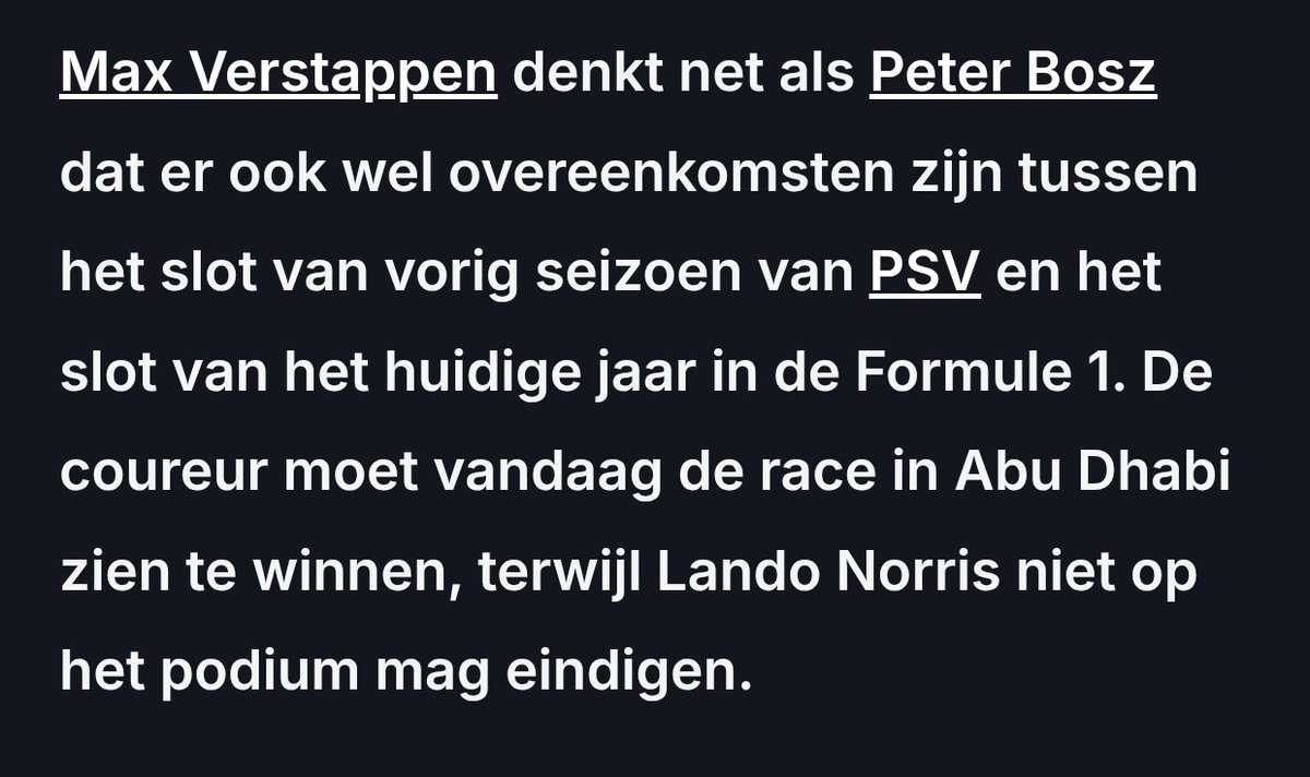 Zet Thijmen Blokzijl in die tweede redbull. #AbuDhabiGP <a href="/PSV/">PSV</a>
