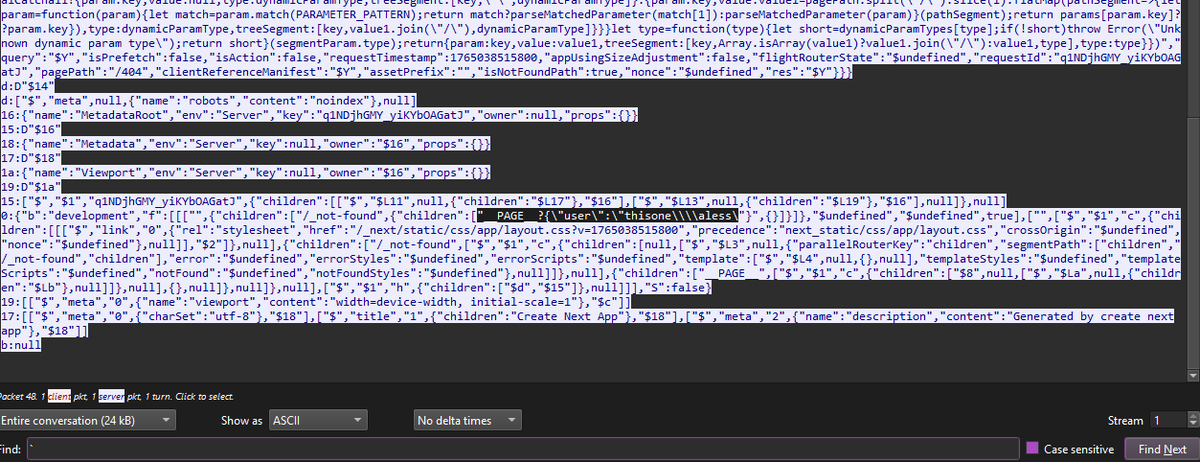 twaldos's tweet image. Testing my modified version of the scanner for the new Next.js RCEs by @assetnote. Targeting CVE-2025-55182 &amp;amp; CVE-2025-66478. Confirmed working on: Next.js 15.0.0 React 19.0.0-rc (RSC) on Win. 
It worked! 🔗 github.com/alessiodos/rea…

#InfoSec #BugBounty #NextJS #CyberSecurity #RCE