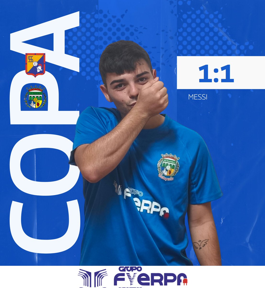 Gooooool gooooool gooooolaaaaaazoooooo de MESSI VAMOOOOOS 

<a href="/_Hernandodesoto/">A.F. Hernando de Soto</a> 1-1 <a href="/CPTalayuela/">C. P. TALAYUELA</a>