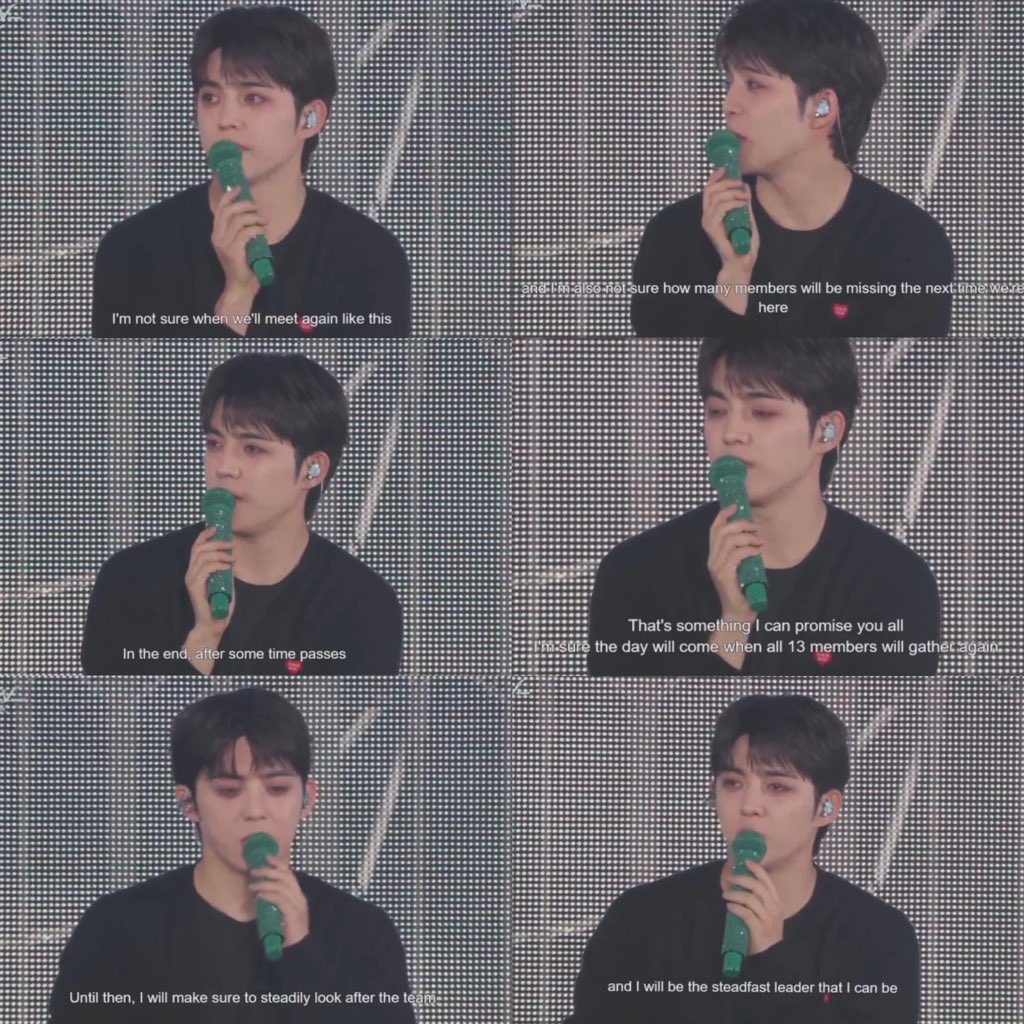 oh seungcheol our best leader ♥️

🍒 i’m not sure when we’ll meet again like this. i’m also not sure how many members will be missing the next time we’re here 
🍒 in the end, after some time passes, im sure the day will come when all 13 members will gather again. until then, i’ll