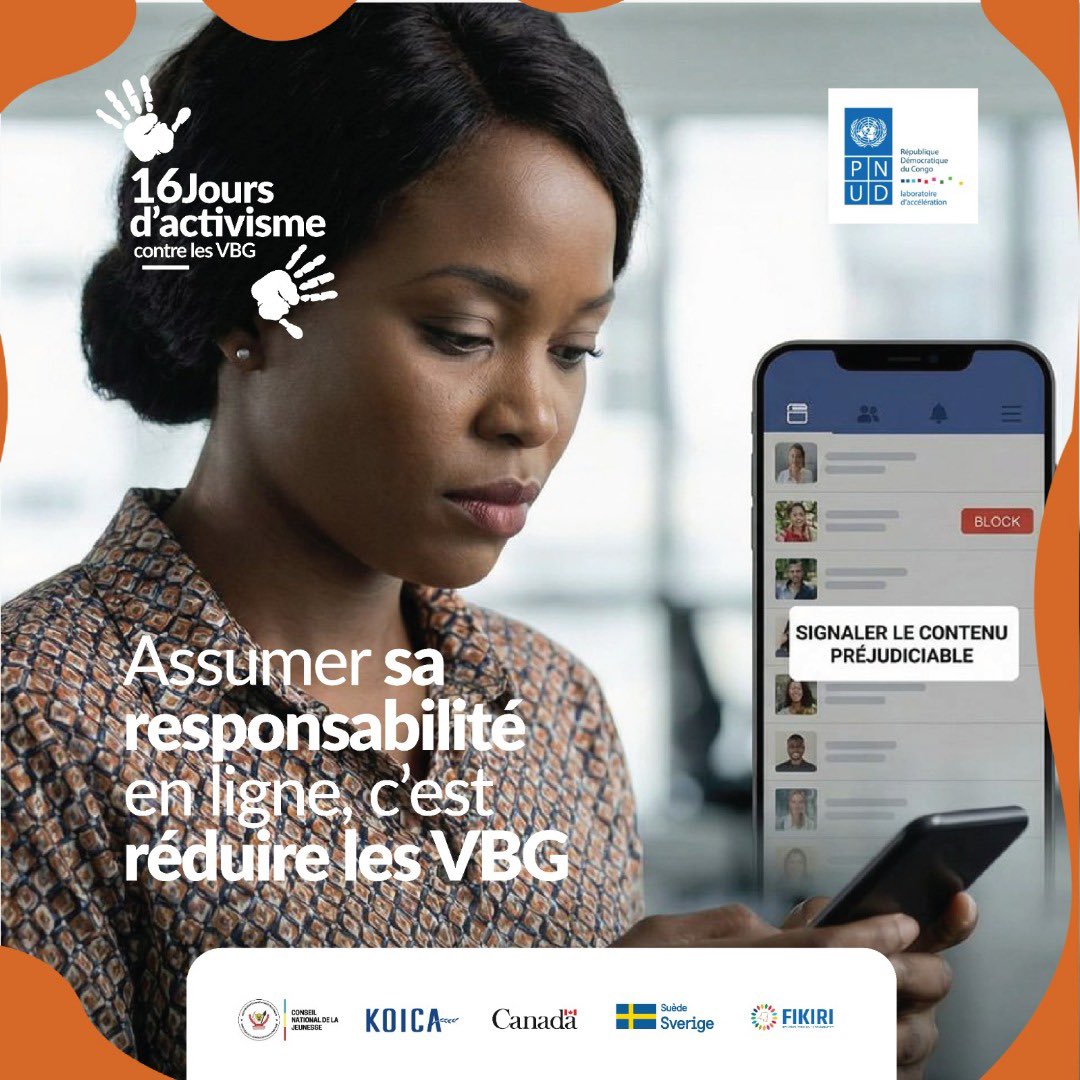 jonathan_semba's tweet image. Notre présence en ligne engage notre responsabilité. Les VBG numériques ne sont pas de simples mots sur un écran, elles blessent, détruisent et relèvent de la loi.
Respectons, protégeons, signalons
#StopVBG
@MufutaOlivier @KusinzaSerge @CnjRDC @EpieNoella @PNUDRDC