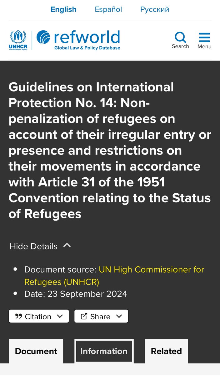 ZoeJardiniere's tweet image. Perhaps, @ZiaYusufUK, you’d care to do some of the most basic research about this before embarrassing yourself again with this kind of tantrum?

I’d point you towards Article 31 of the Refugee Convention in case of interest 😊😊😊