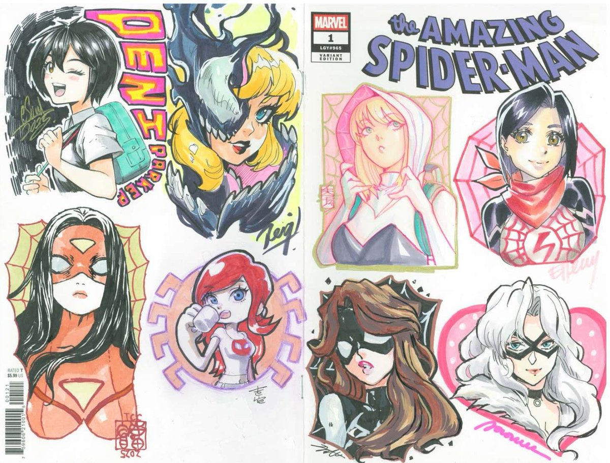 コミコン3日間の8人の絵師が作ってくれたブランクカバーです！本当にありがとう！
Alfredo（<a href="/acecore2kx/">acecore (アルフレド.カルドナ)</a>）
Ellery（<a href="/art_of_ellery/">⬇️OsakaPopCultureCon2026</a>）
サオウィー先生(<a href="/_saowee/">Sao is at 🦋</a> )
Ruby Ling（<a href="/eSoulu/">eSoul 伊爍</a>）
REINALDO（<a href="/reiq/">𝗥𝗘𝗜𝗤 Reinaldo Quintero</a>）
寺田亨先生 （<a href="/ToruTerada67/">寺田 亨 / Toru Terada</a>）
Yoshimiya （<a href="/fer_yoshimiya/">YoshimiyaFer</a>）

#コミコン2025    #コミッション