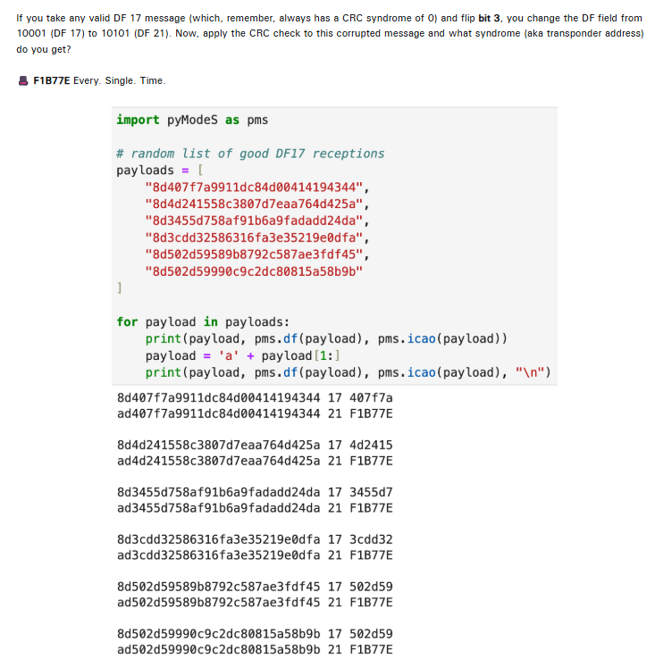 giammaiot2's tweet image. Recommendations from the Nerd Cave 👋: The Case of the “Unfortunate” Transponder Addresses

sero-systems.de/case-studies/t…

Why F1B77E &amp;amp; C397DB Should Never Fly 😎

#ADSB #ModeS #TCAS #ICAO
#Jammer #Jamming #Spoofer #Spoofing #EW #ElectronicWarfare