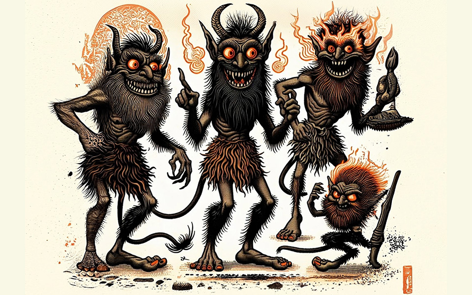 #FolkloreSunday Mischievous Greek goblins, the Kallikantzaroi emerge during the Twelve Days of Christmas to wreak havoc and add a supernatural twist to the festive season. greece-is.com/watch-out-the-…