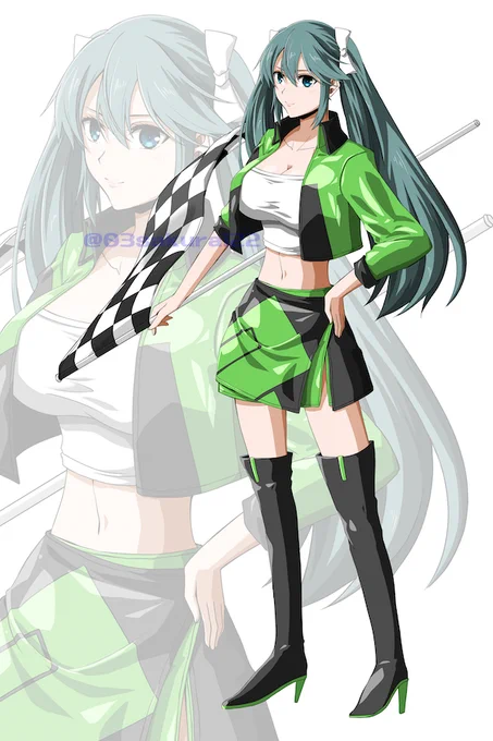 #今年も残りわずかなので今年一番伸びた絵を貼る レースアンバサダー五十鈴さん (一番とか二番とかいうほど上げてない問題)