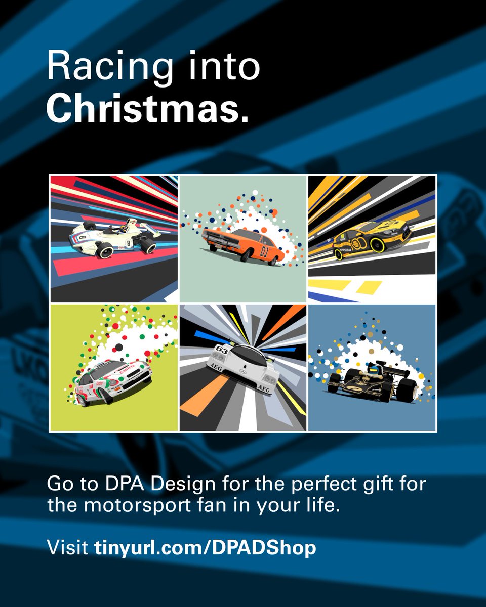 Give the gift of art for Christmas!

We've got prints, clothing, mugs, phone cases and more in our online shop, all featuring our distinctive motorsport designs: tinyurl.com/DPADShop