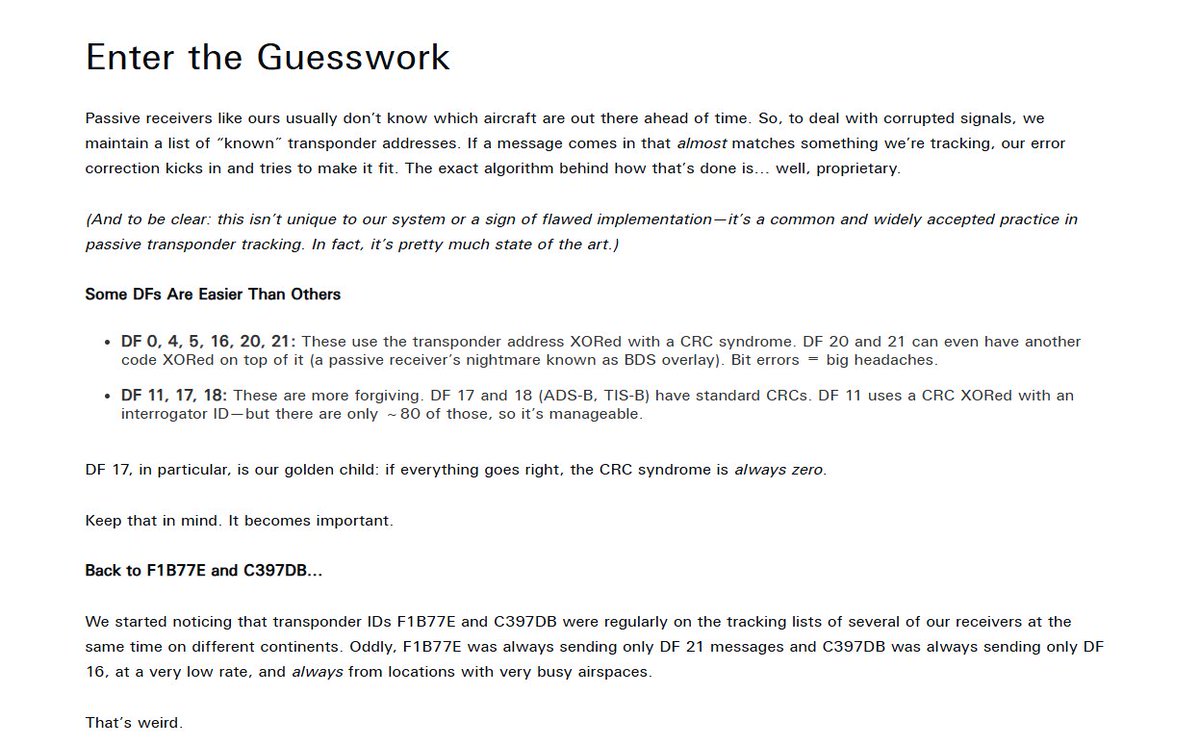 giammaiot2's tweet image. Recommendations from the Nerd Cave 👋: The Case of the “Unfortunate” Transponder Addresses

sero-systems.de/case-studies/t…

Why F1B77E &amp;amp; C397DB Should Never Fly 😎

#ADSB #ModeS #TCAS #ICAO
#Jammer #Jamming #Spoofer #Spoofing #EW #ElectronicWarfare
