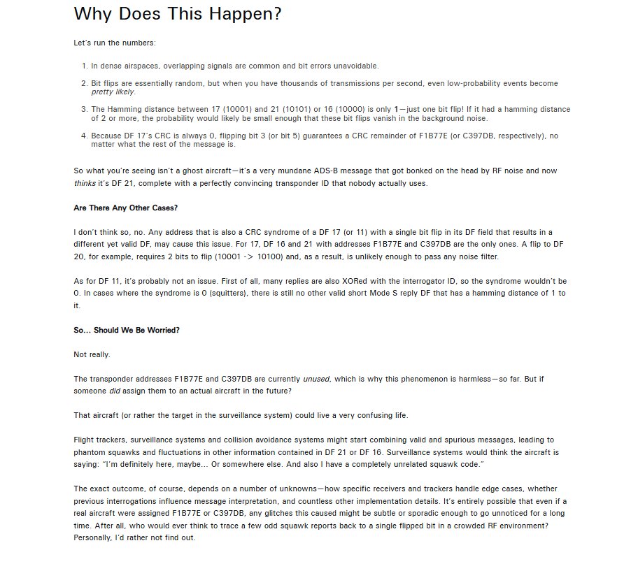 giammaiot2's tweet image. Recommendations from the Nerd Cave 👋: The Case of the “Unfortunate” Transponder Addresses

sero-systems.de/case-studies/t…

Why F1B77E &amp;amp; C397DB Should Never Fly 😎

#ADSB #ModeS #TCAS #ICAO
#Jammer #Jamming #Spoofer #Spoofing #EW #ElectronicWarfare