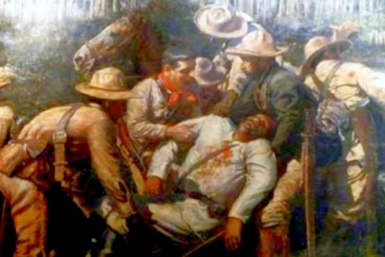 “Esto va bien”, fueron las últimas palabras del Lugarteniente General Antonio Maceo y Grajales a sus compañeros de armas, cuando un balazo en la cara lo hizo desplomarse de su cabalgadura y expirar, al cabo de un minuto, en la finca de San Pedro.
#SanctiSpíritusEnMarcha 🇨🇺