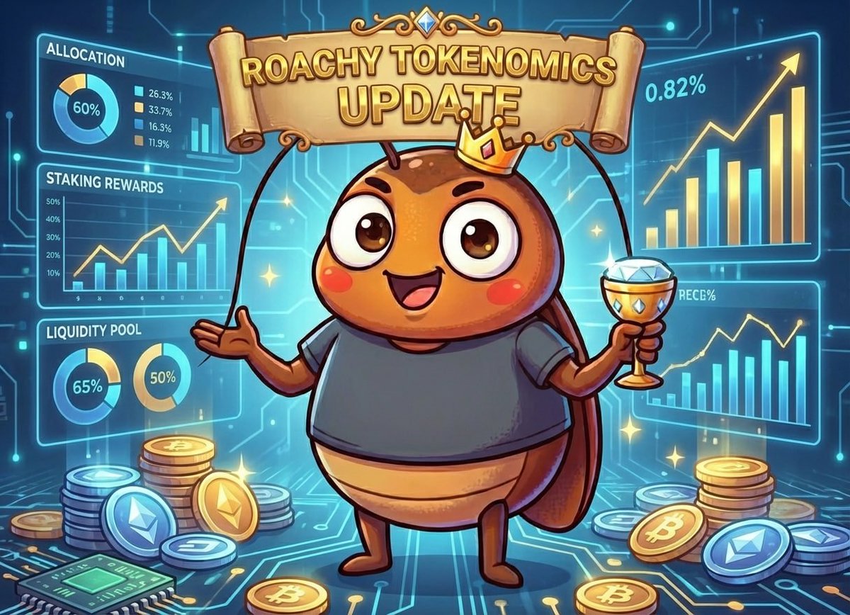 RoachyOnSol's tweet photo. 🚨 ATTENTION: Tokenomics Has Been Updated! 🚨

Roachy Fam, our commitment to transparency means keeping the community fully informed on our economic structure.

The official $ROACHY Tokenomics document has been revised and deployed on the website.

Please take a moment to review the updated figures and distribution model for the Roachy Games ecosystem.

👉 READ THE FULL UPDATE HERE:
➡️ https://t.co/DBn3Aa0D0e ⬅️

Understanding our tokenomics is key to understanding the long-term vision of $ROACHY. We encourage everyone to familiarize themselves with the changes!

#p2e #play2earn #tokenomics #roachygames #solana