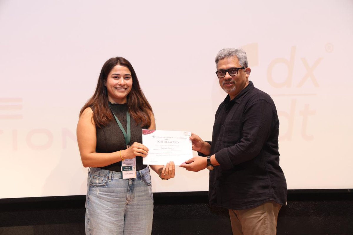 ankita_banyal's tweet photo. Honored to receive the Best Poster Award at the Indian Yeast Meeting 2025! Grateful for the opportunity to share my research on RNA splicing and yeast genetics with such an inspiring community. Looking forward to advancing this exciting field! 🎉 #IYM2025 #RNASplicing https://t.co/P1qsq2eUBu
