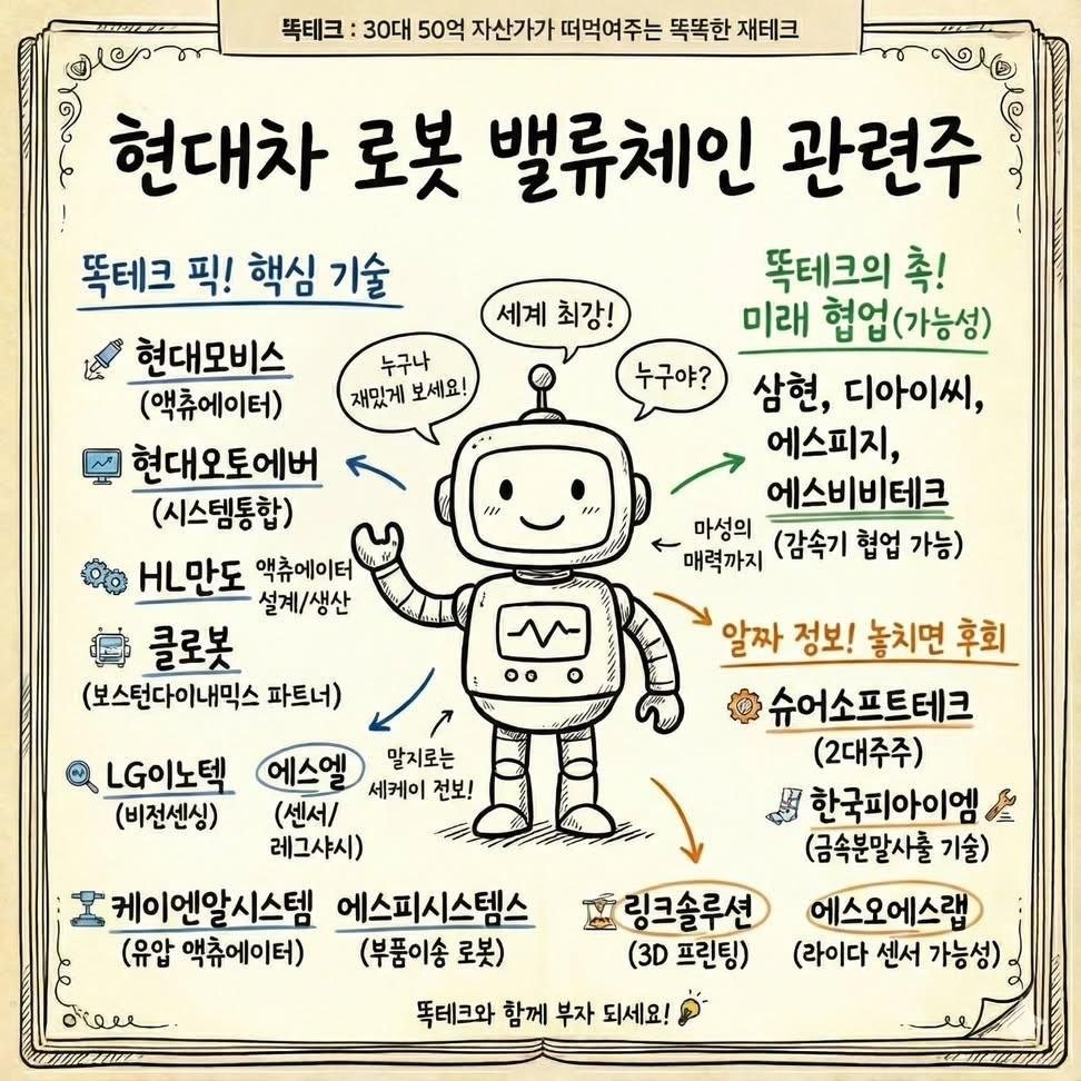 현대차 로봇 밸류체인 관련주