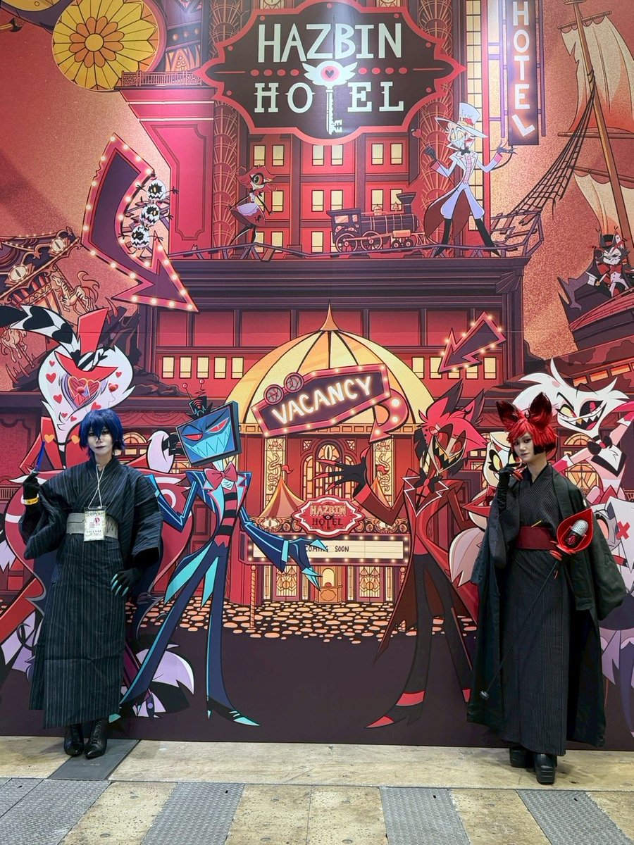 🦌と📺️でアニメイトコラボの時の和服衣装でコミコンいました！
声かけてくださった皆様ありがとうございました！

🦌→ <a href="/Shakilettuce/">🪷アンジェリジェリ🪷</a>
📺️→ <a href="/kay_gargoyle/">кэй / けい</a>

#東京コミコン2025 
#東京コミコン2025コスプレ 
#TokyoComicCon2025
#HazbinHotelcosplay