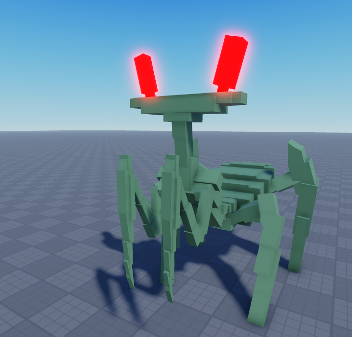 MonoKultureTO's tweet photo. I need to do a good texturing work on this later, kinda of a praying mantis X some other insect, #ROBLOX #RobloxDevs https://t.co/5A0MD7Le85