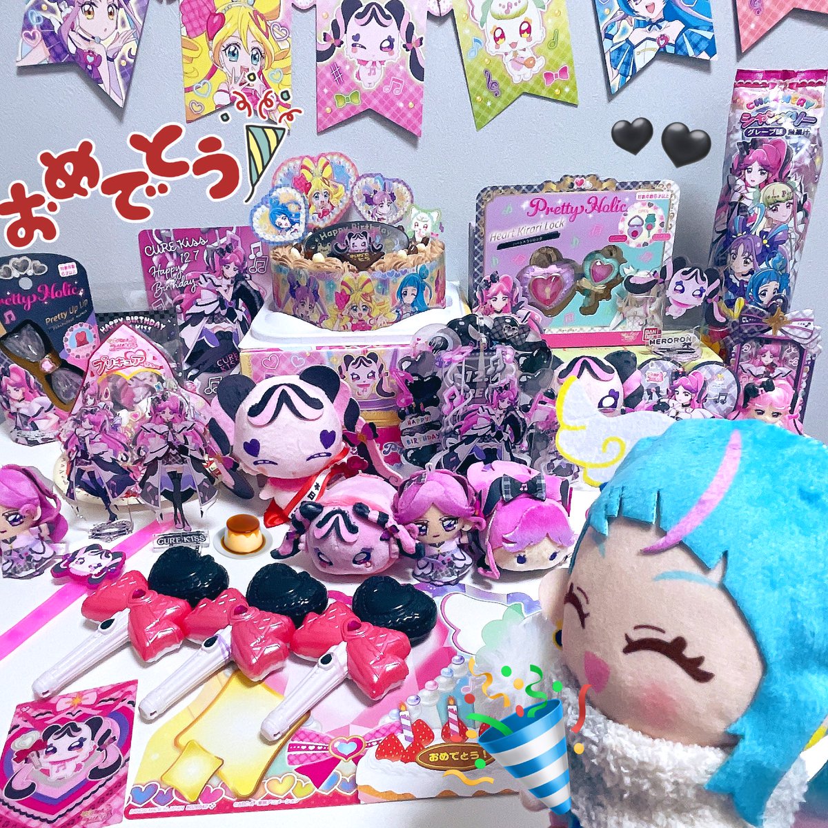 今日はキッスちゃん＆メロロン推し友人たちとお誕生日会した🖤とっても楽しそう