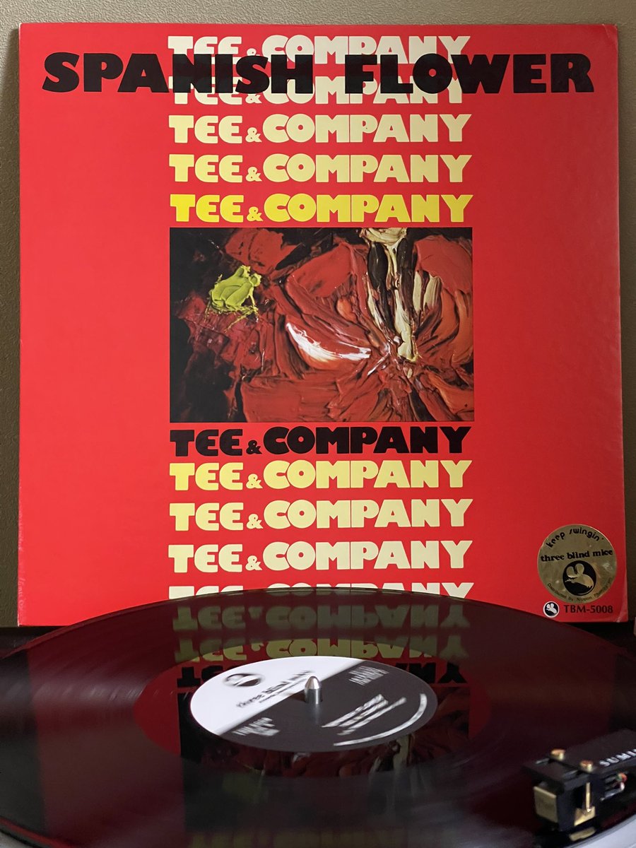 #NowPlaying 
#vinyl
やたらと音が良い盤です。
音圧も凄い。
間章がTee &amp; Companyのことを批判的に評してたので長らく聴かずにいましたが、このメンバーで駄盤ができる訳がない。
高柳さんの演奏が違和感をもたらすのですが、それが良い緊張感を作っている気がします。
