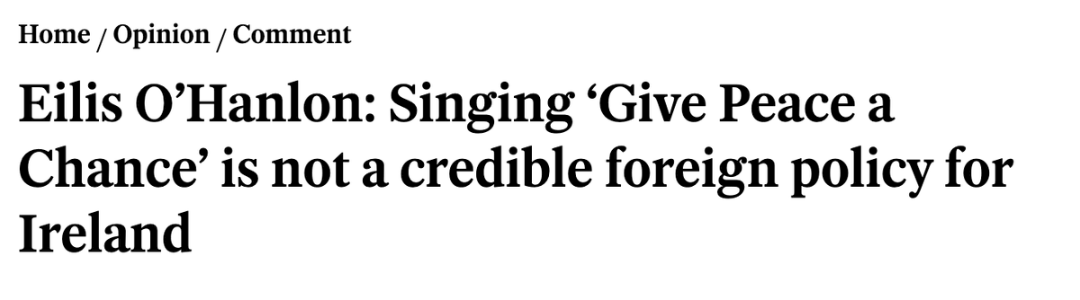 The Irish commentariat has gone into overdrive, not just misinforming but outright lying about threats to our security. 

What makes it worse is that this small handful of people with paid column inches, media appearances &amp; think tanks dismiss the majority as 'lecturing' others.