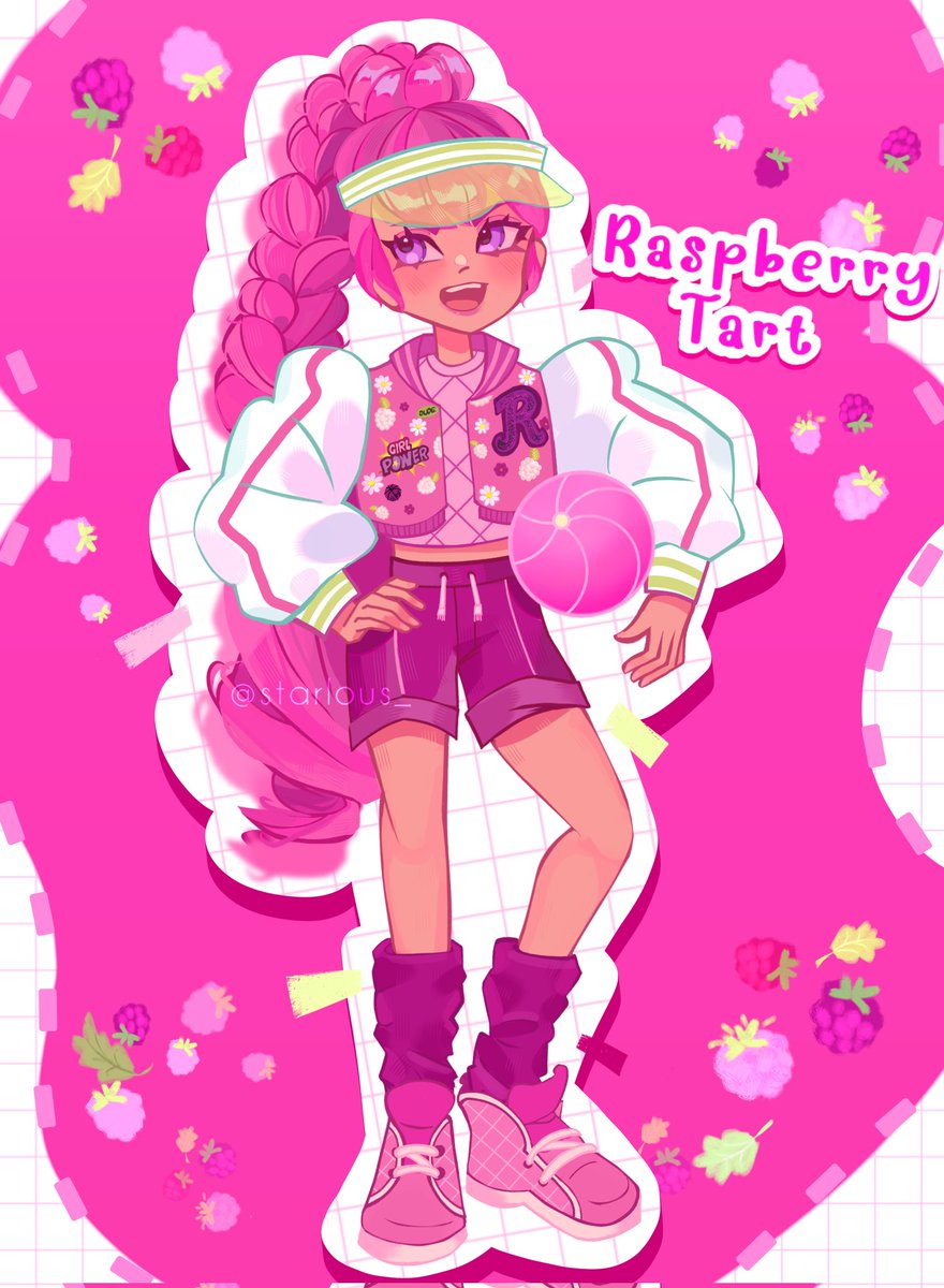 Sporty Raspberry Tart 🩷🏀

#raspberrytart #strawberryshortcake #illustration