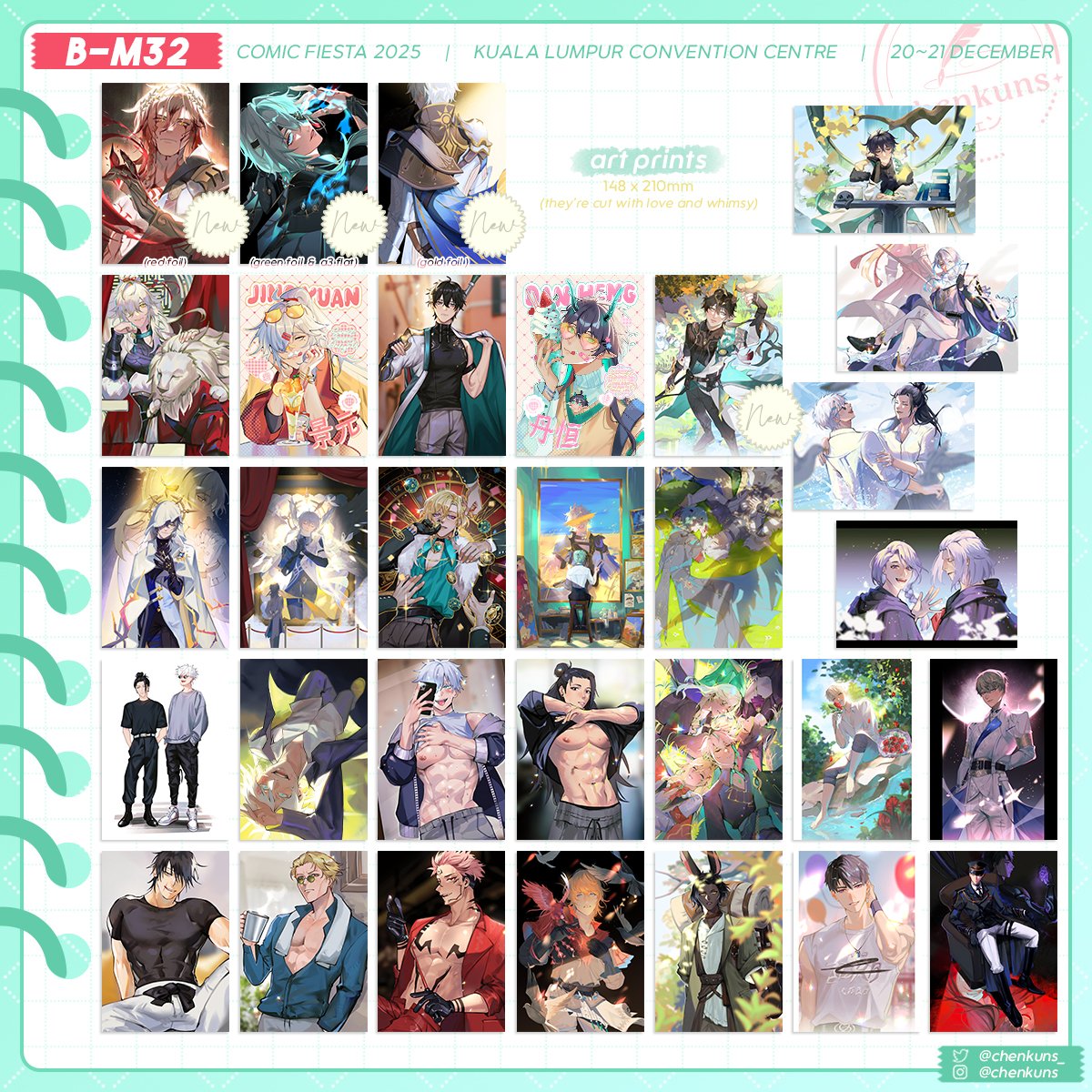 chenkuns_'s tweet image. ✨COMIC FIESTA 2025 CATALOGUE✨
Hello! This is my catalogue for #cf2025! POs link is in the thread below and will close on 16th December (2PM GMT+8)! Thank you for browsing!

Layout by @hawusan as always! 🐶

#comicfiesta2025 #comicfiesta2025catalogue #comicfiestacatalogue2025