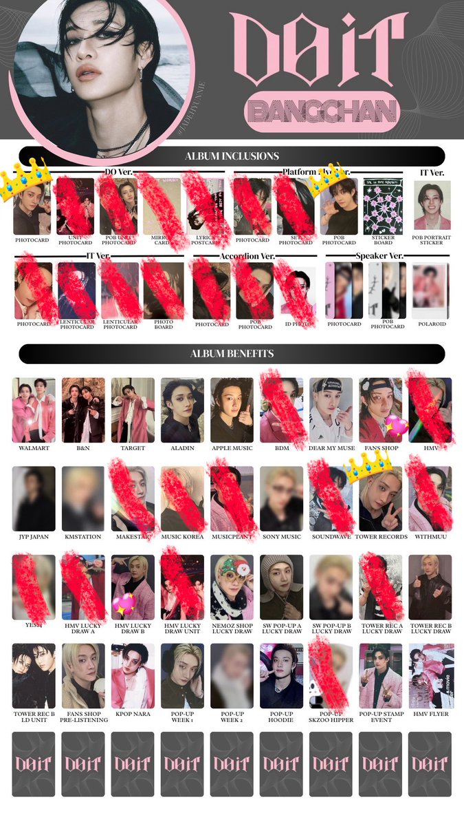 Stray Kids スキズ DOIT トレカ交換 【譲】画像1・2枚目 【求】画像3