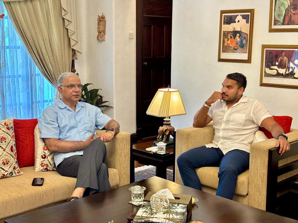 Called on the Indian High Commissioner <a href="/santjha/">Santosh Jha</a> to express our heartfelt thanks for India’s swift support during the Sri Lanka floods. India has consistently been our first responder in difficult times. Grateful to the Government and people of India 🇮🇳🇱🇰 
<a href="/narendramodi/">Narendra Modi</a>