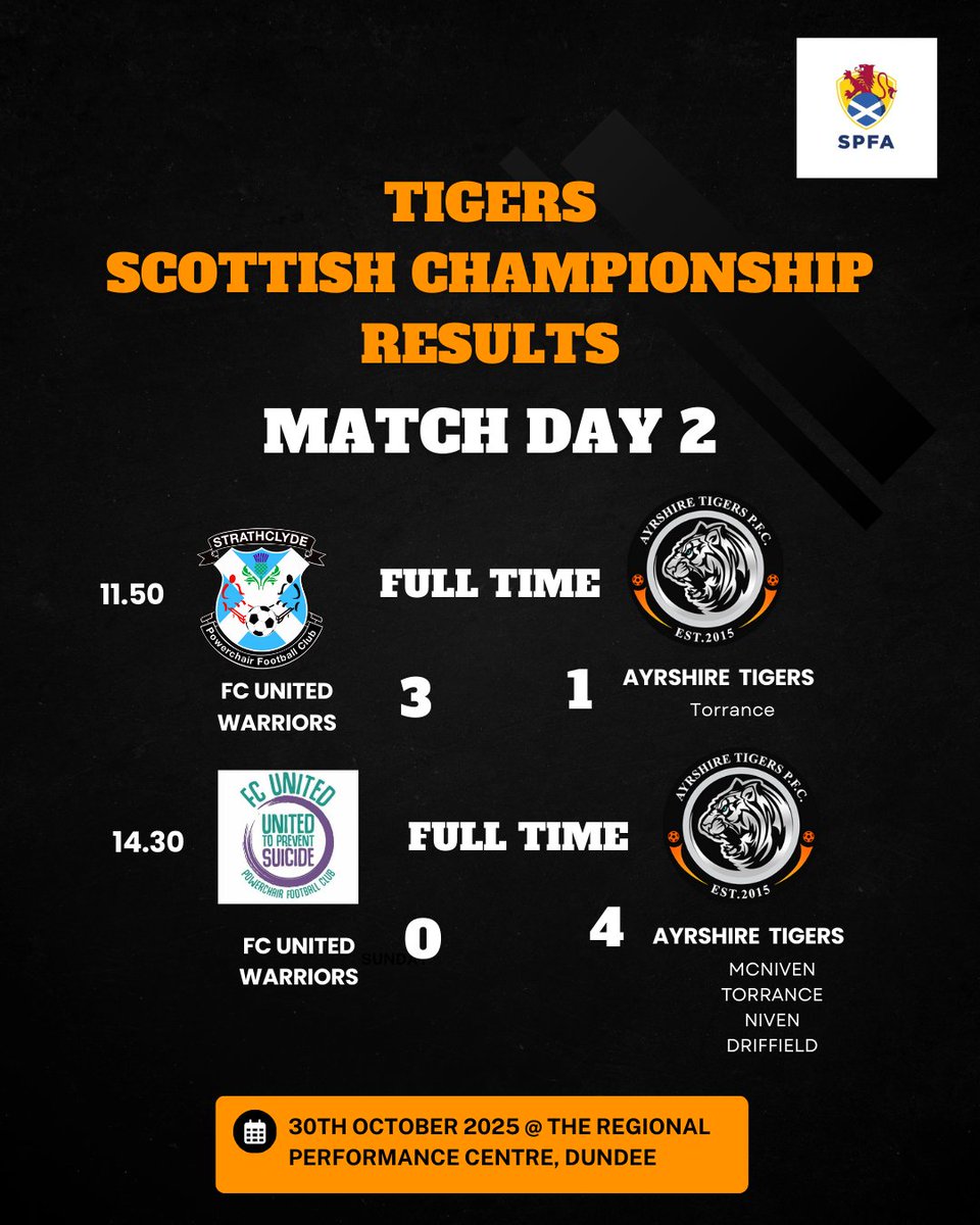 Ayrshire Tigers Powerchair Football Club SCIO tweet media