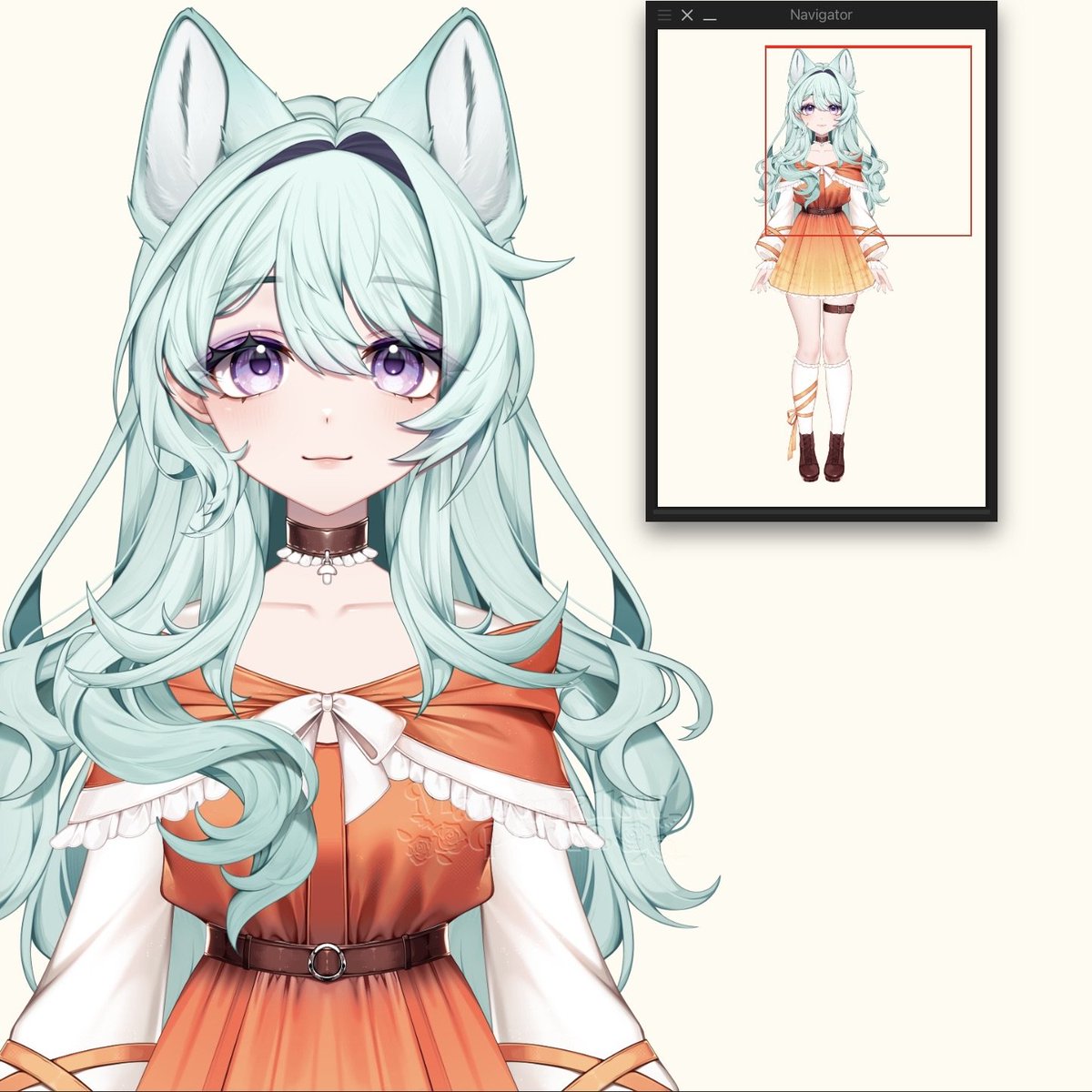MarshPanda's tweet image. More Vtuber Baby WIPS!
She has .. a few Outfits. This is one of them! She will also get a cute little Witch Hat later as well! &amp;lt;3 Still needs a few more shadows and things like that!