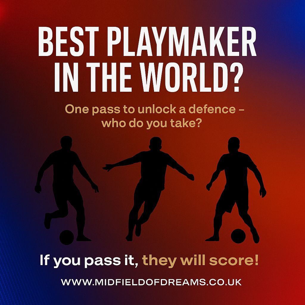 MidfieldOD's tweet photo. One pass to unlock any defence in world football —
Which playmaker are you choosing?

Drop ONE name.

#MidfieldOfDreams https://t.co/9ouRnYZh6x